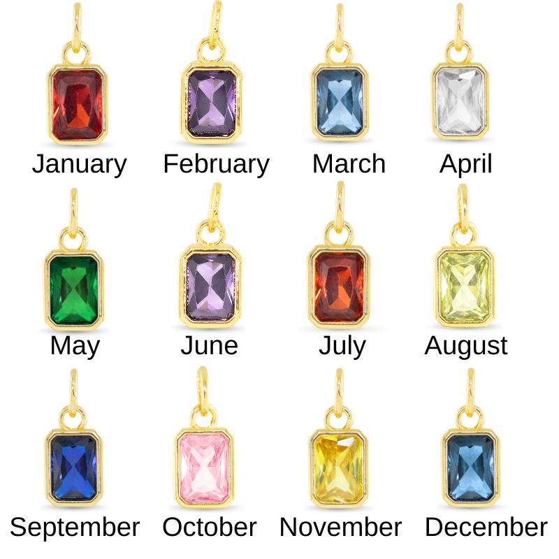 Gold Birthstone Charm